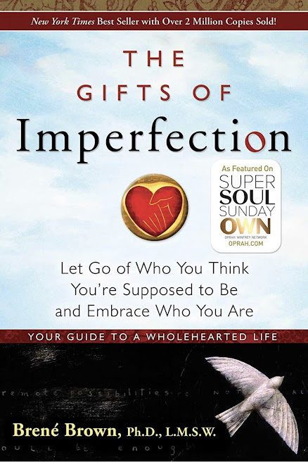 Book cover of 'The Gifts of Imperfection' by Brené Brown featuring a small red heart.