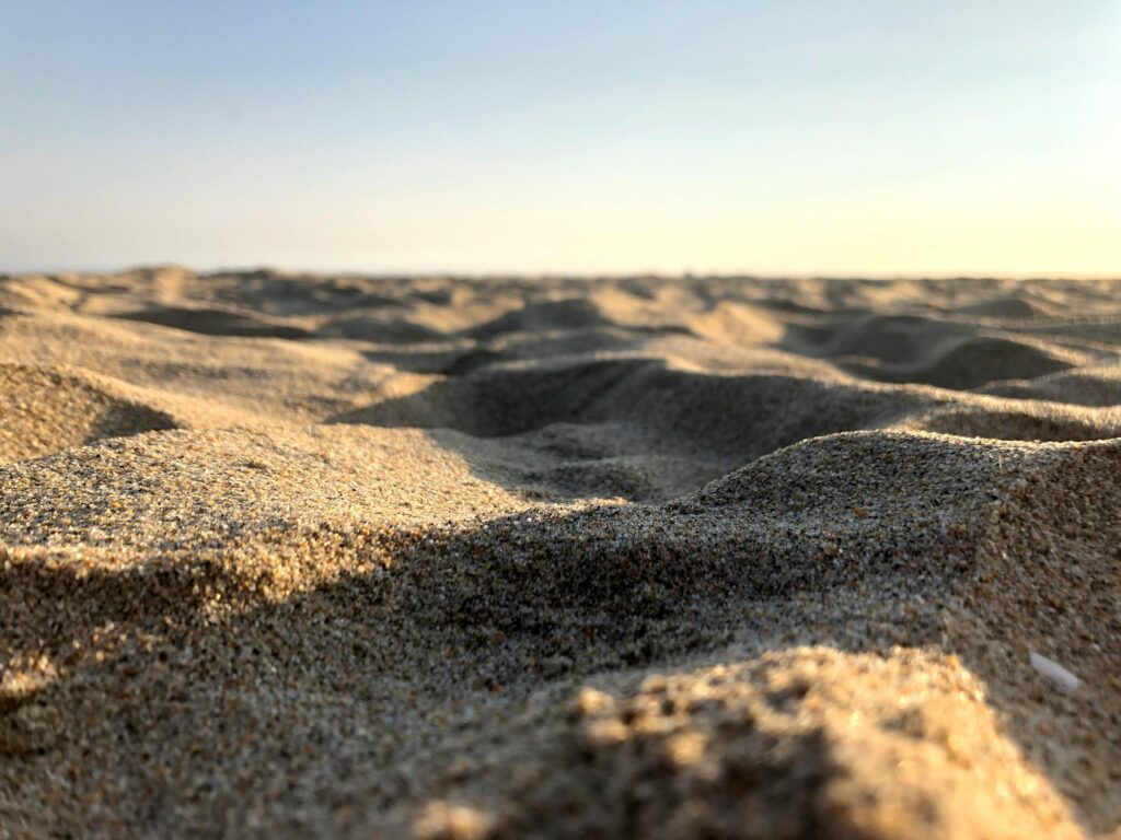Close-up of beige sand on a beach, therapyworthwhile