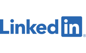 Official blue and white LinkedIn badge. LinkedIn profile link.