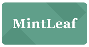 Official MintLeaf Care sage green and white badge.